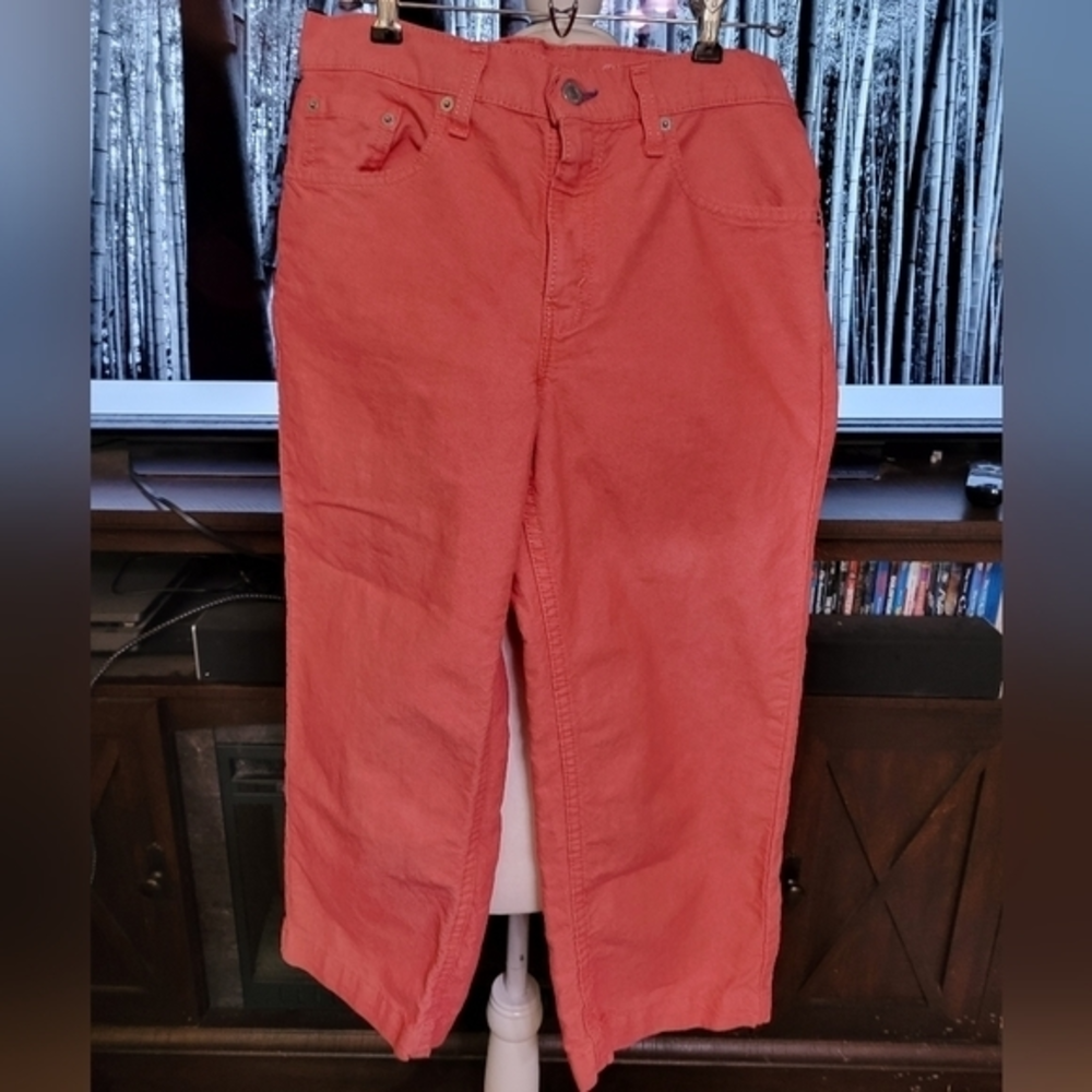 Levi's 577 size 8 misses‎ red jean capri pants